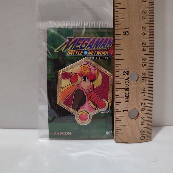 Mega Man Battle Network Roll Exe Golden Series Enamel Pin Full Color Badge - Picture 2 of 2